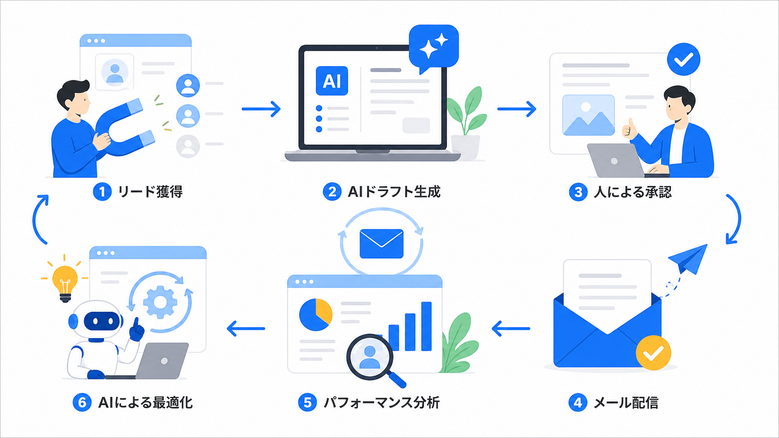AIステップメール自動化の基本フロー