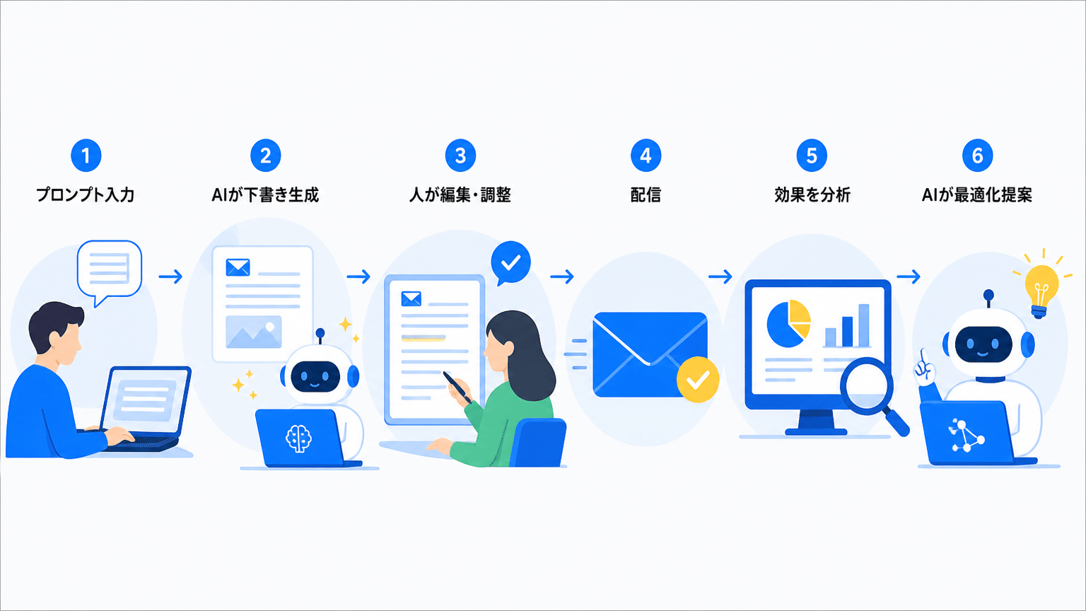 AIを活用したステップメール作成フロー