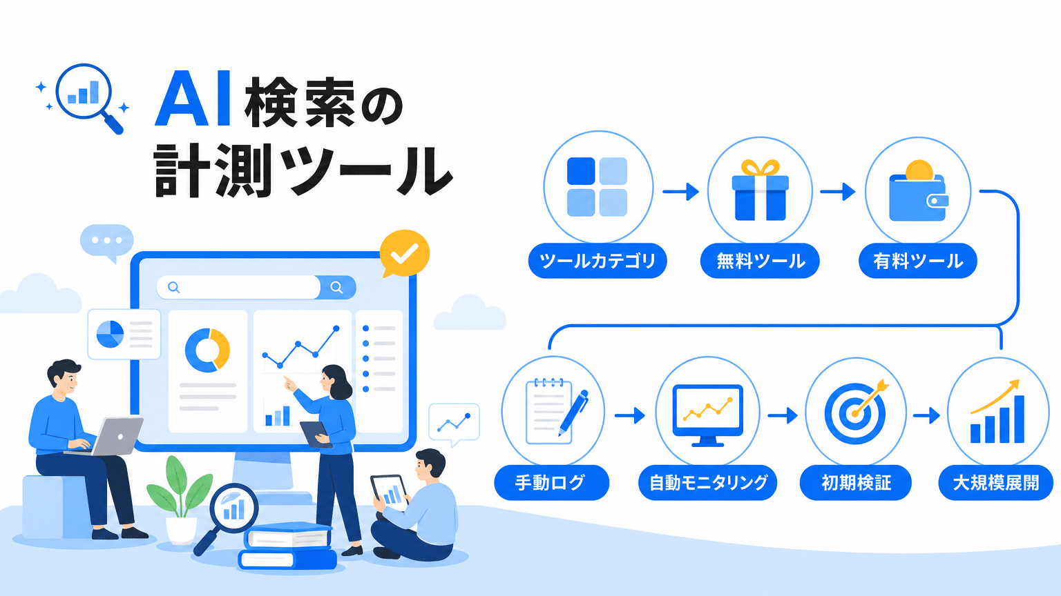 AI検索計測ツールの分類と無料・有料の役割