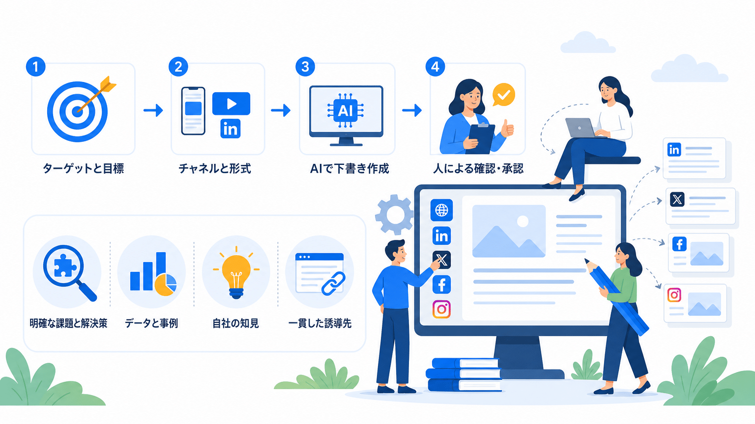 BtoB記事の効率的なSNS転用プロセス