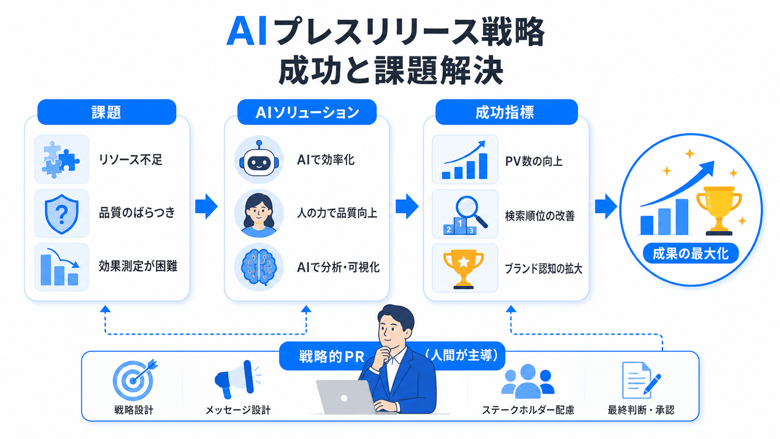 生成AIを活用したプレスリリース戦略の成功事例と課題解決